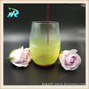 Best Selling Colored Square Rustic Plastic Wine Glass